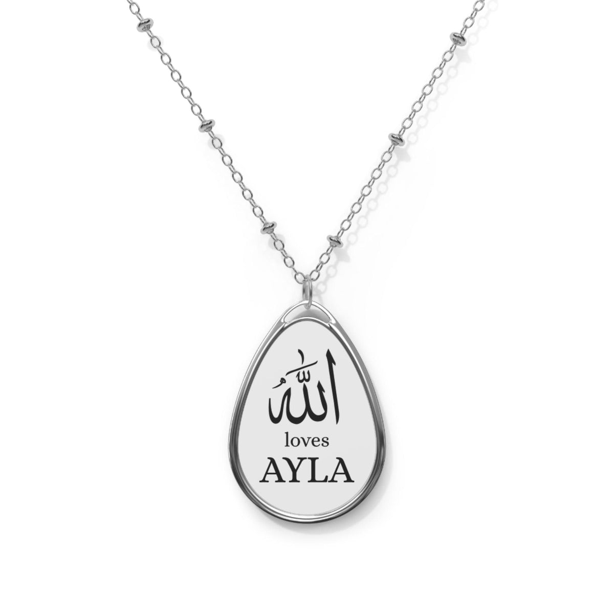 Personalized Allah Loves You Necklace | Personalized Islamic Gift for Her | Custom Muslim Name Necklace | Bismillah Gift