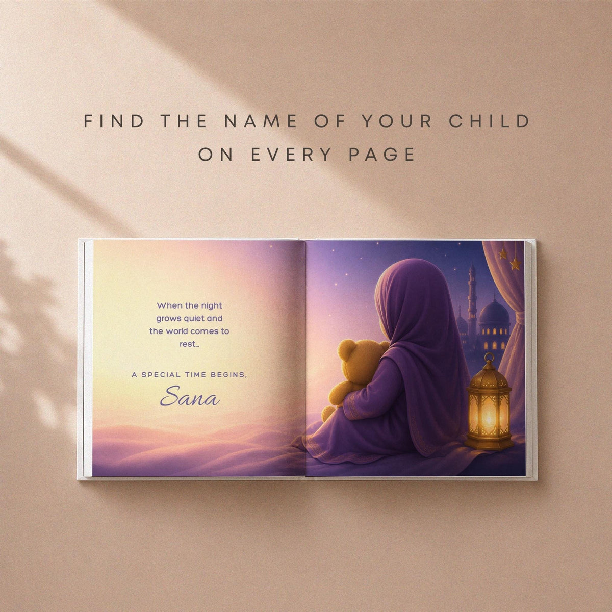Personalized Islamic Bedtime Story Book for Girls | Keepsake Memory Book | Unique Muslim Gift for Eid | Allah Bedtime Story