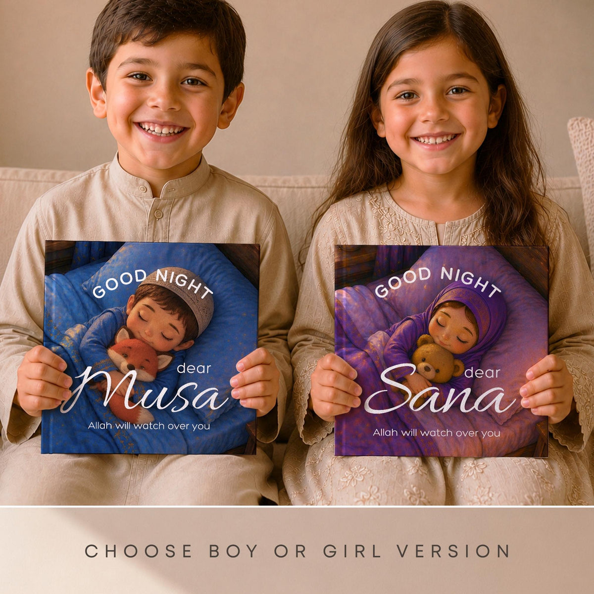 Personalized Islamic Bedtime Story Book for Girls | Keepsake Memory Book | Unique Muslim Gift for Eid | Allah Bedtime Story