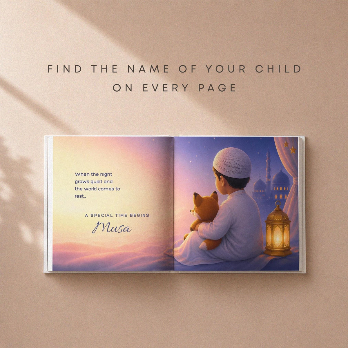 Unique baby boy gift | Personalized muslim story book | Custom ramadan baby book for Boy - Islamic Bedtime Keepsake Eid Gift