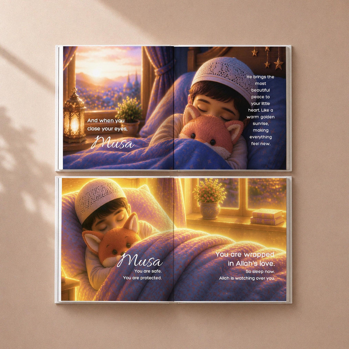 Unique baby boy gift | Personalized muslim story book | Custom ramadan baby book for Boy - Islamic Bedtime Keepsake Eid Gift