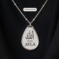 Personalized Allah Loves You Necklace | Personalized Islamic Gift for Her | Custom Muslim Name Necklace | Bismillah Gift