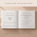 Personalized Islamic Baby Memory Book - First Year Milestones, Muslim Keepsake Gift