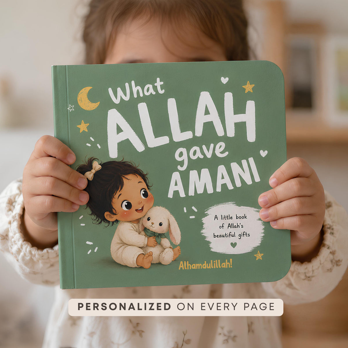 Aqiqah gift - Personalized First Book for Girls | Personalized Board Book | Custom Muslim Baby Gift | Islamic one year old birthday gift