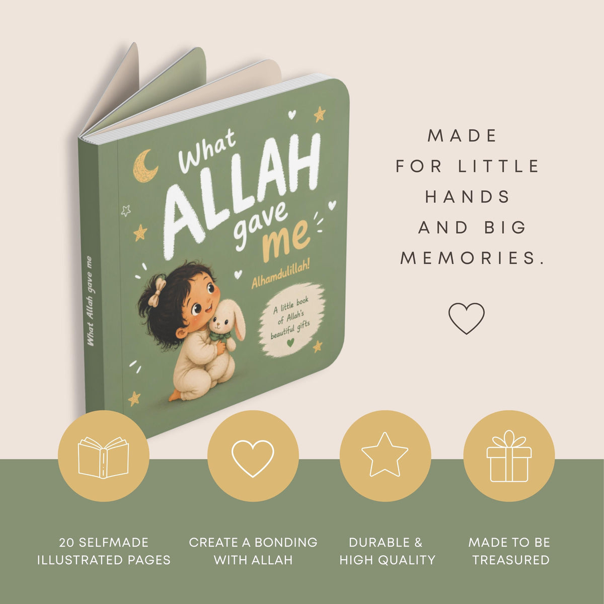 Islamic Board Book for Toddlers | Baby Blessing Gratitude Book