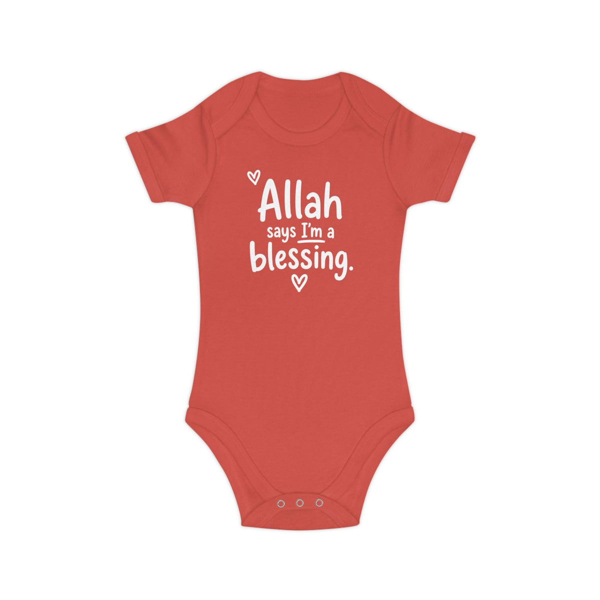 Islamic Baby Bodysuit | Allah Says I'm A Blessing, 100% Cotton Gift