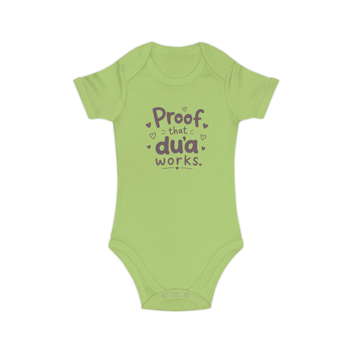 Islamic Baby Bodysuit | Proof Dua Works, Organic Cotton Newborn Gift