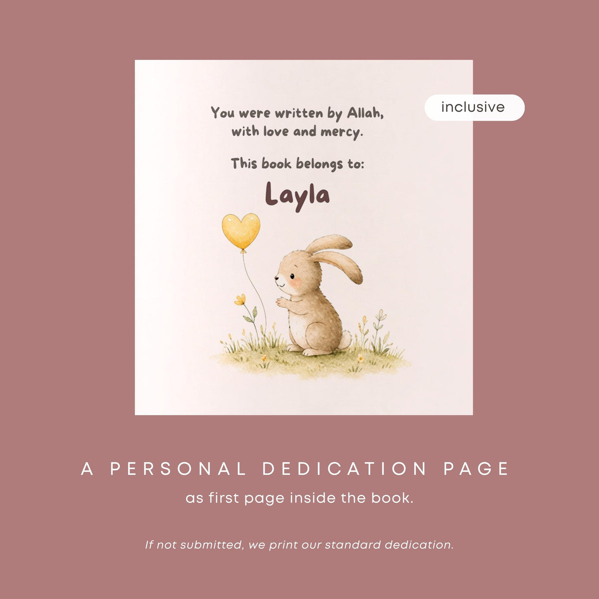 Personalized Islamic Storybook - Keepsake for Baby's First Birthday, Allah Loves You Book