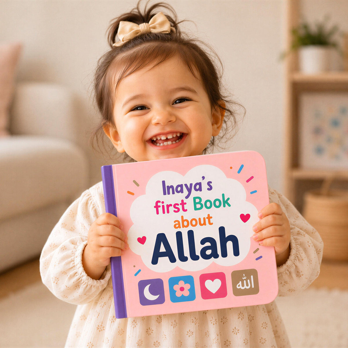 Custom Islamic Board Book - Baby's First Book About Allah, Muslim Keepsake