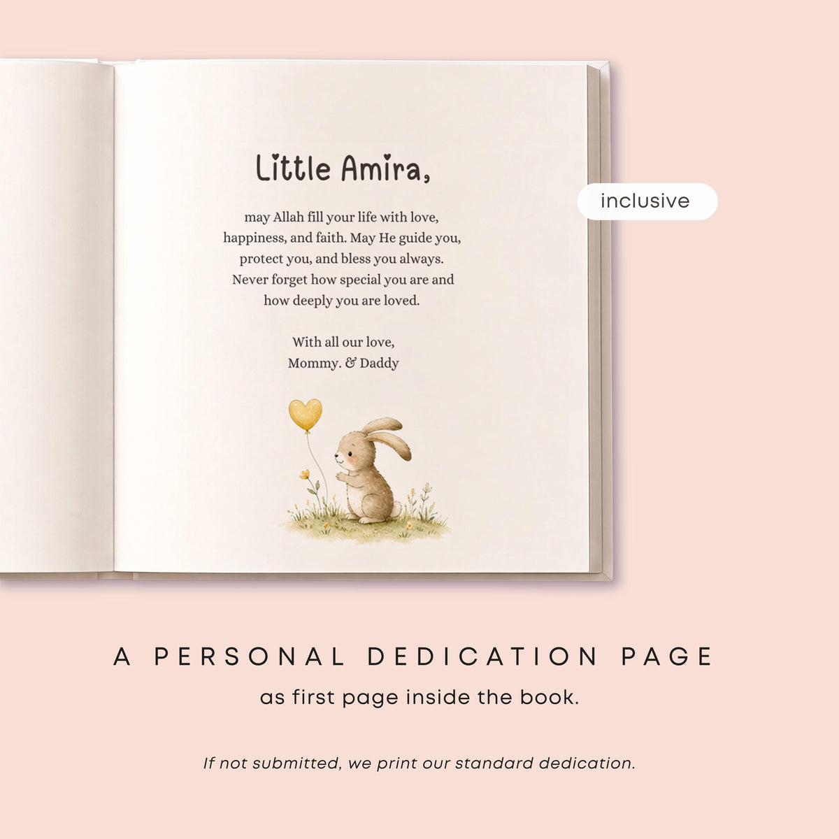 Personalized Islamic Storybook for Girls - Personalized Baby Book | Baby Shower Keepsake | Custom Baby Book | Eid Gift Girls
