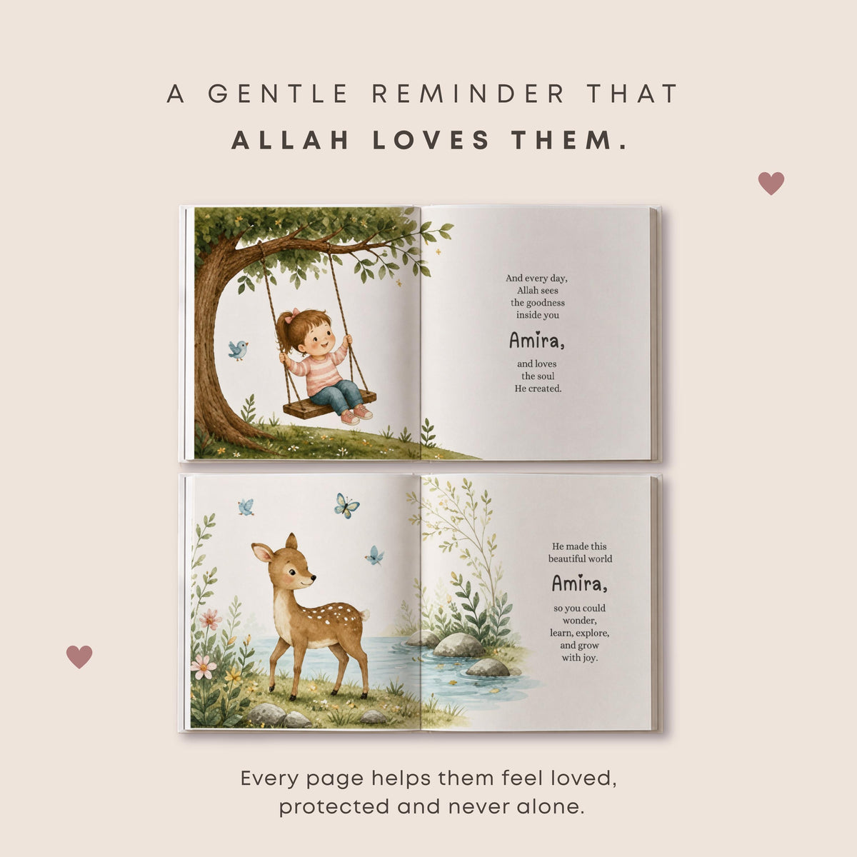 Personalized Islamic Storybook for Girls - Personalized Baby Book | Baby Shower Keepsake | Custom Baby Book | Eid Gift Girls