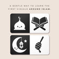 Personalized islamic Baby Gift - black and white Newborn High-Contrast Book | Newborn Visual Stimulation | Muslim Baby Favor