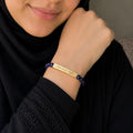 Personalized Stainless Steel Bar Bracelet | Engraved Islamic Gift for Her