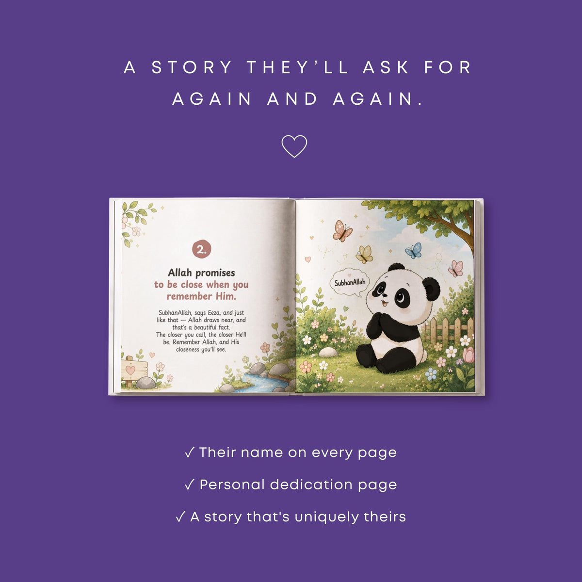 Personalized Islamic Toddler Book, Allah's Promises, Muslim Child Keepsake (Digital Download)