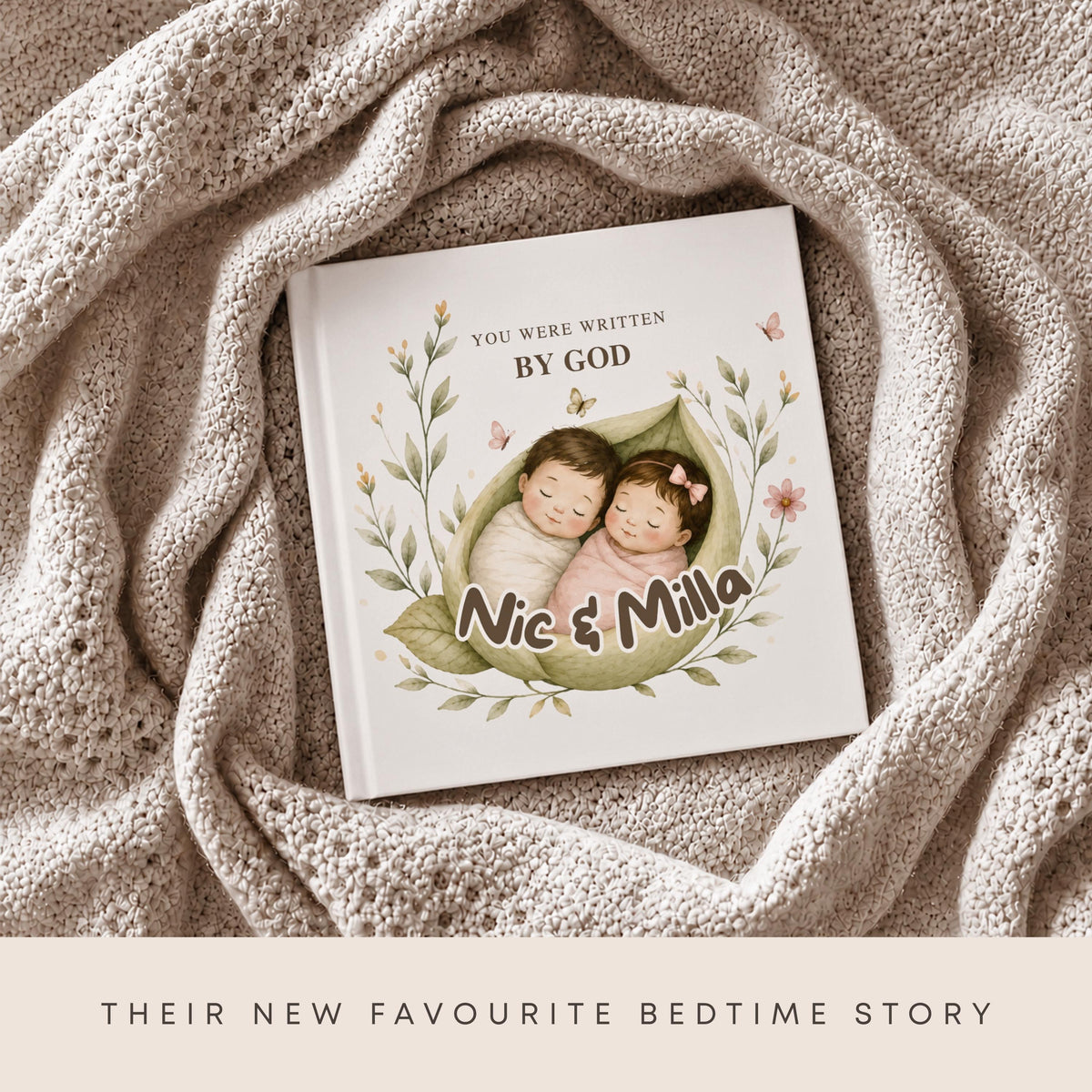 Personalized Sibling Storybook | Baptism Gift for Boys, Girls, Twins
