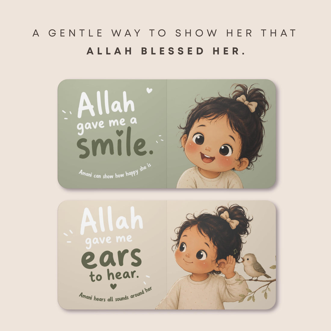 Aqiqah gift - Personalized First Book for Girls | Personalized Board Book | Custom Muslim Baby Gift | Islamic one year old birthday gift