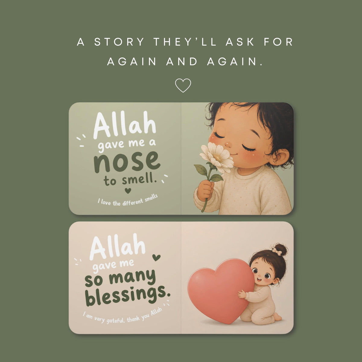 Islamic Board Book for Toddlers | Baby Blessing Gratitude Book