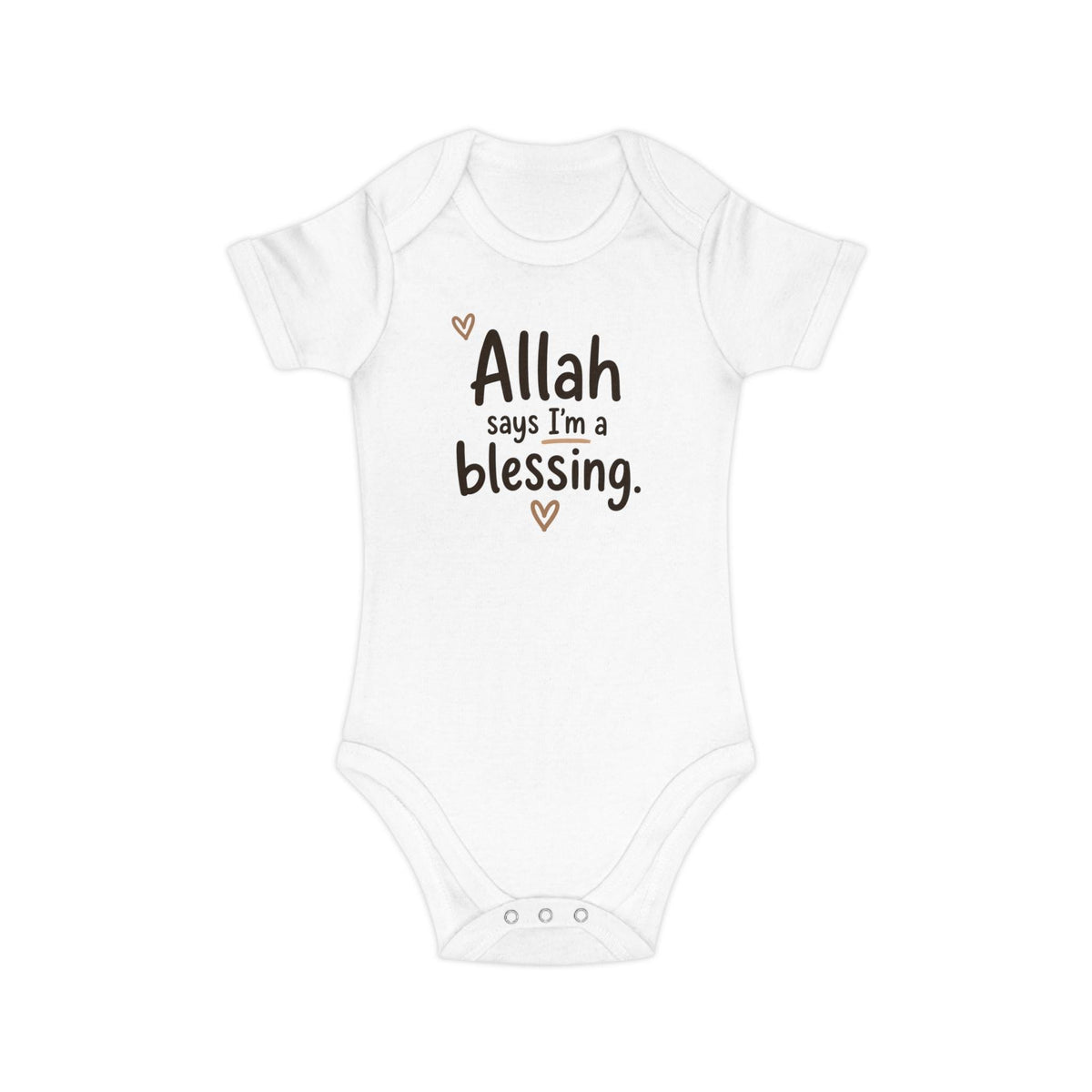 Islamic Baby Bodysuit | Allah Says I'm A Blessing, 100% Cotton Gift