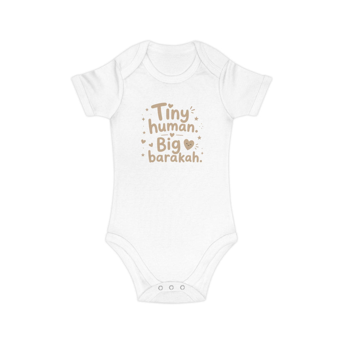 Islamic Baby Bodysuit | Tiny Human Big Barakah, 100% Cotton