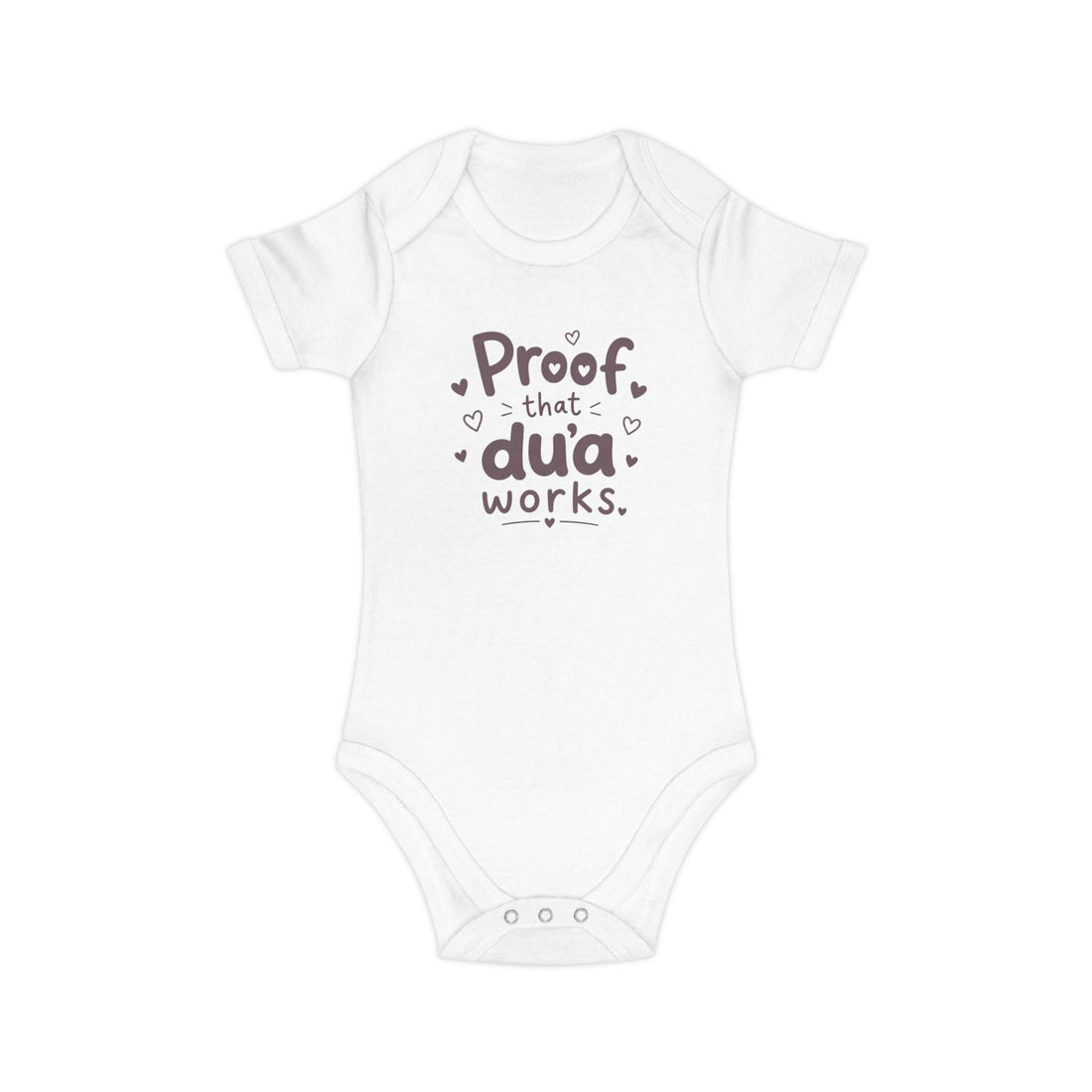 Islamic Baby Bodysuit | Proof Dua Works, Organic Cotton Newborn Gift