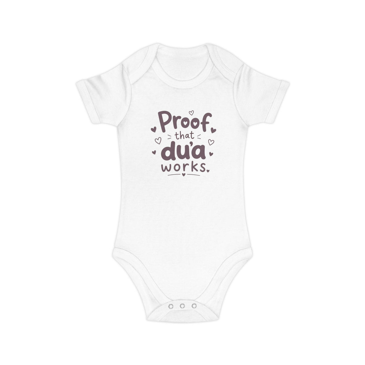 Islamic Baby Bodysuit | Proof Dua Works, Organic Cotton Newborn Gift