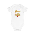 Muslim Baby Bodysuit | Made by Allah, 100% Cotton Islamic Gift