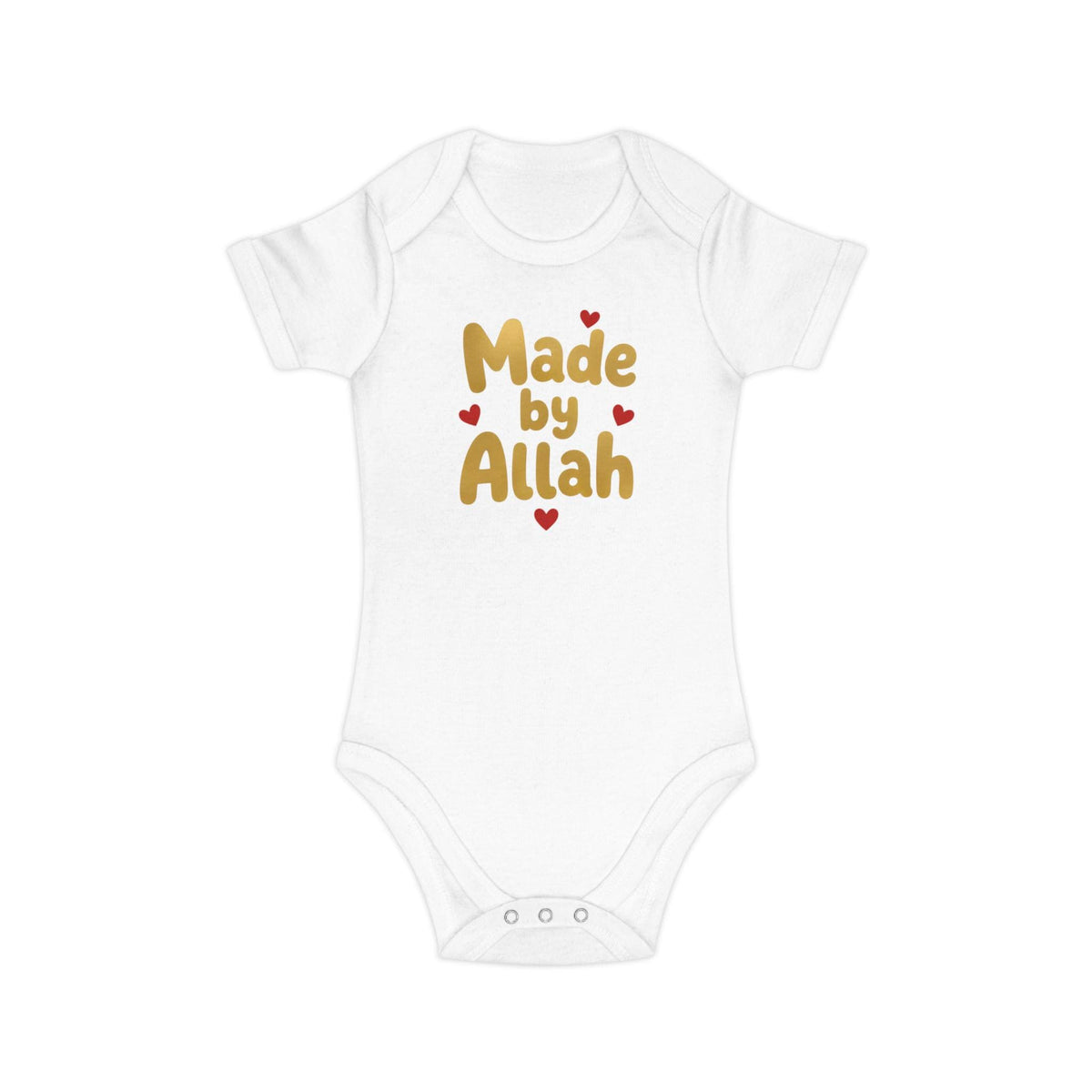 Muslim Baby Bodysuit | Made by Allah, 100% Cotton Islamic Gift