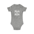 Muslim Baby Bodysuit | Made by Allah, 100% Cotton Islamic Gift