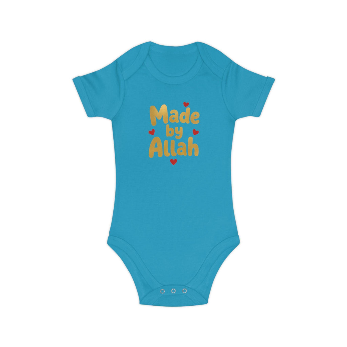 Muslim Baby Bodysuit | Made by Allah, 100% Cotton Islamic Gift