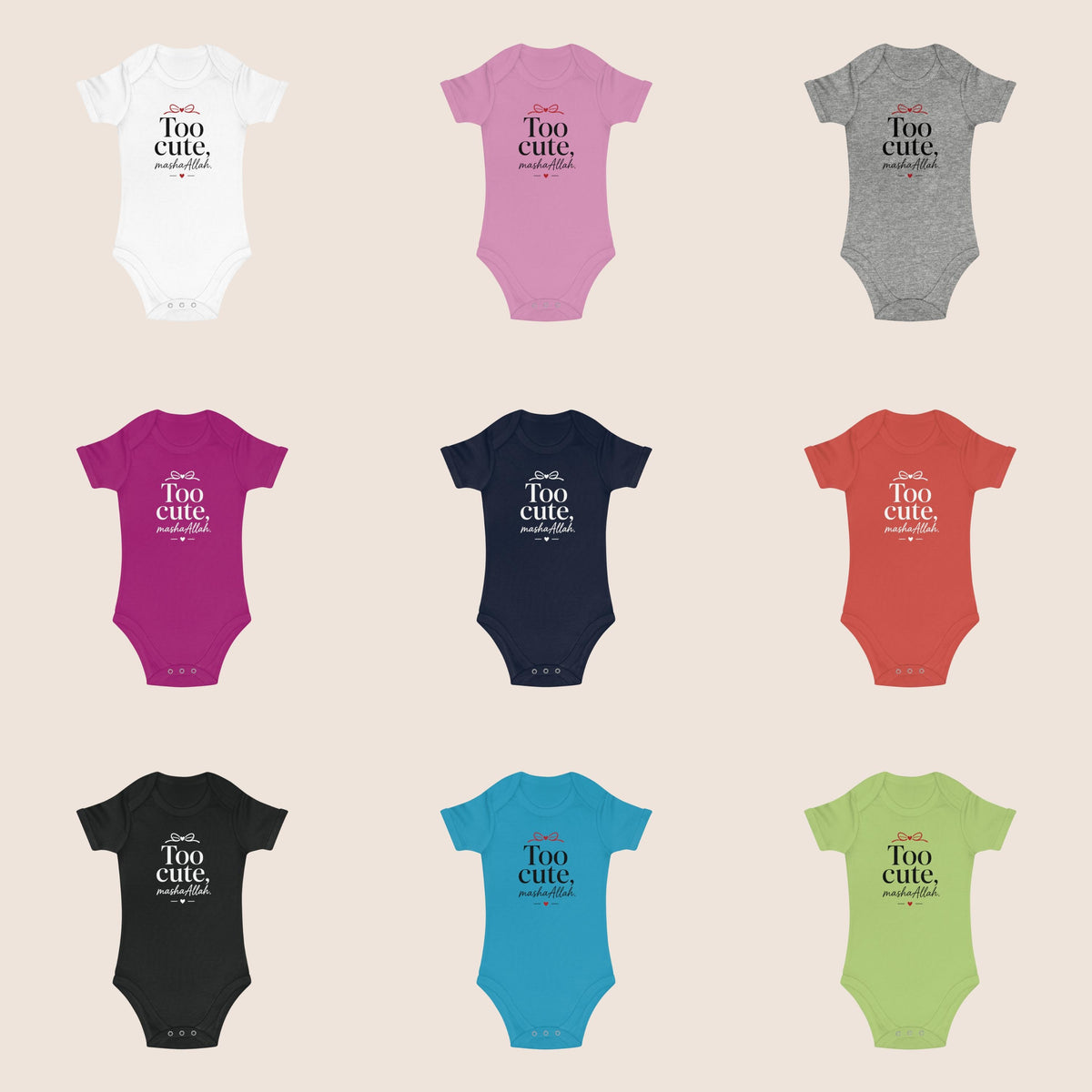 Muslim Baby Girl Onesie | MashaAllah Cotton Bodysuit, Islamic Gift