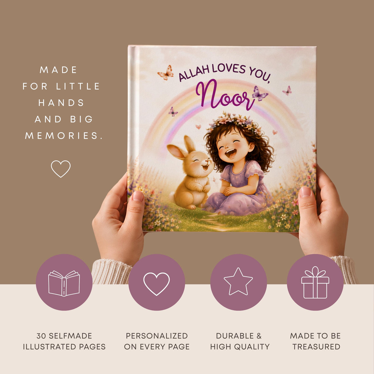 Unique personalized Story book gift for Girls - Customized bedtime story | Gift from Allah | Newborn Keepsake | Eid Gift Girls