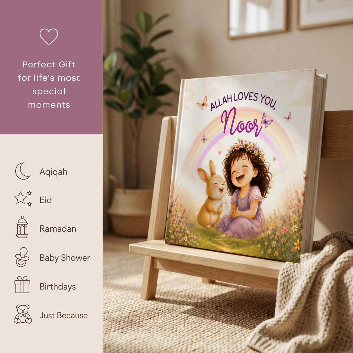 Unique personalized Story book gift for Girls - Customized bedtime story | Gift from Allah | Newborn Keepsake | Eid Gift Girls