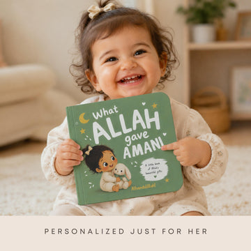 Aqiqah gift - Personalized First Book for Girls | Personalized Board Book | Custom Muslim Baby Gift | Islamic one year old birthday gift