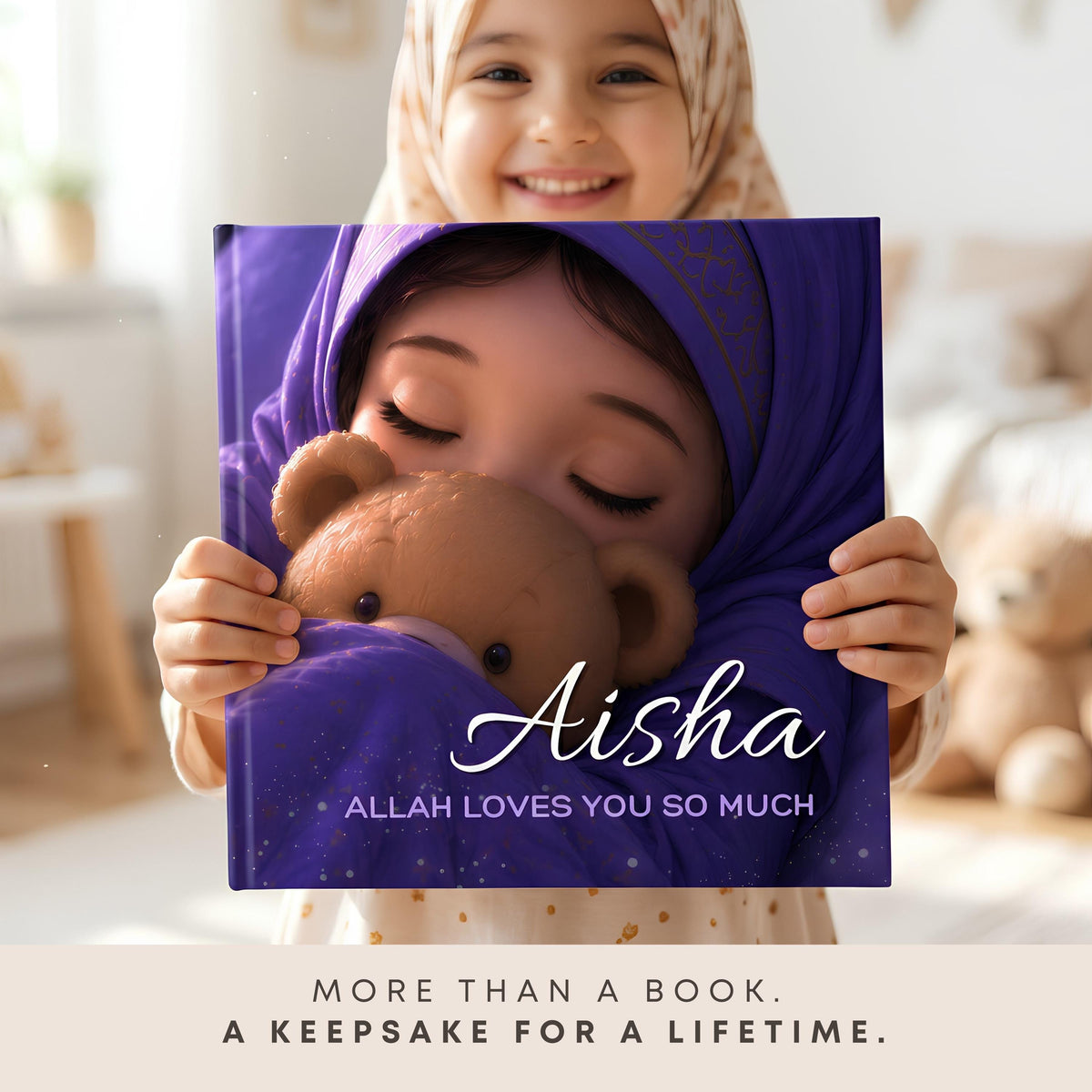 Personalized Islamic Aqiqah Gift | Muslim Storybook for Girls | Bedtime Keepsake, Allah's Love Story