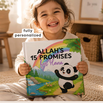 Personalized Islamic Toddler Book | Allah's 15 Promises Storybook (Physical Book + Digital Bonus)