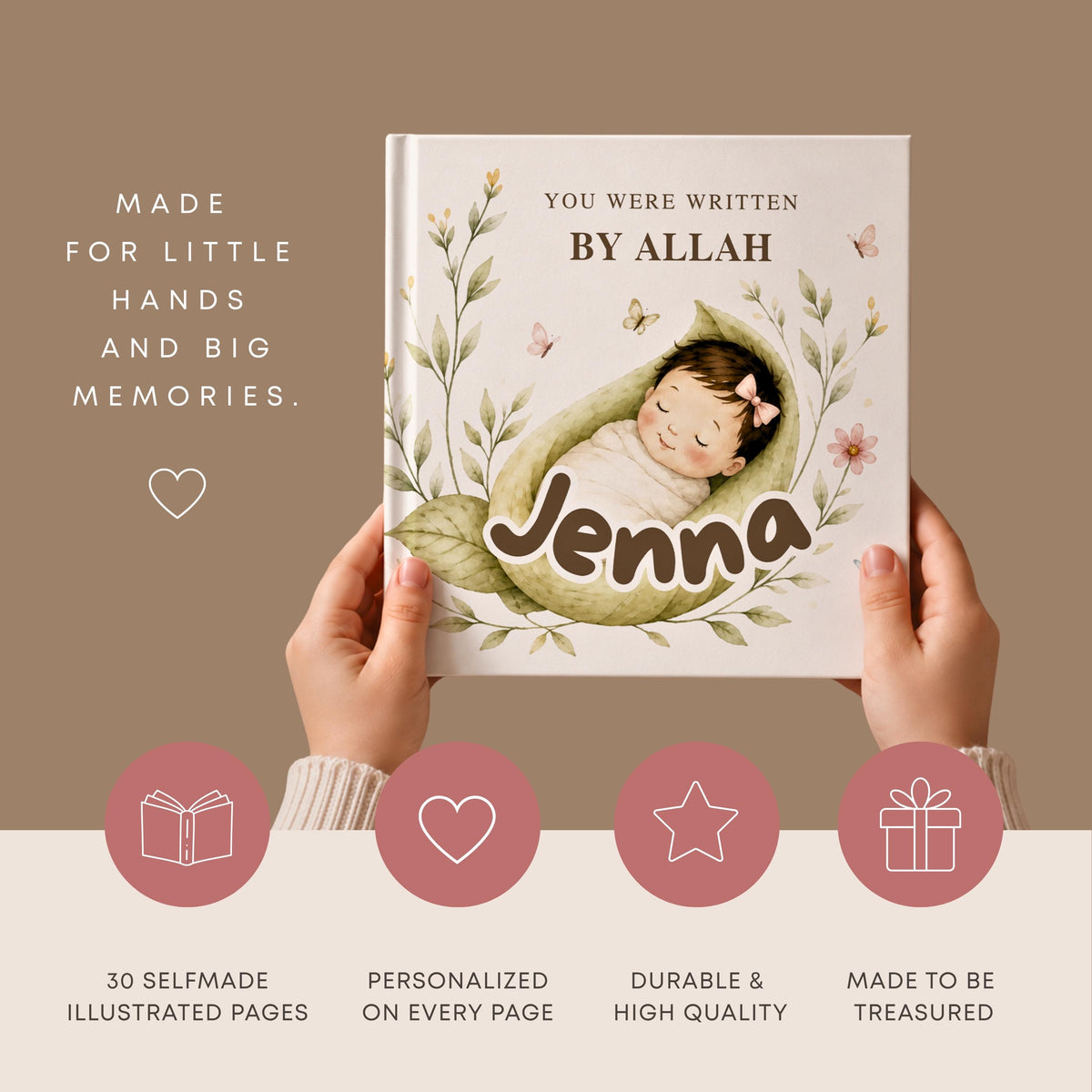 Custom Storybook for Girls | personalized islamic gift | Muslim Baby Girl Gift | Islamic Gift for Baby | Eid Gift for children