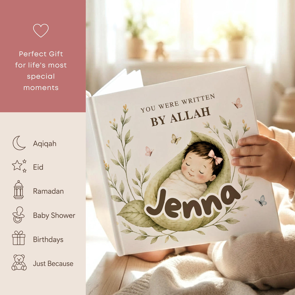 Custom Storybook for Girls | personalized islamic gift | Muslim Baby Girl Gift | Islamic Gift for Baby | Eid Gift for children