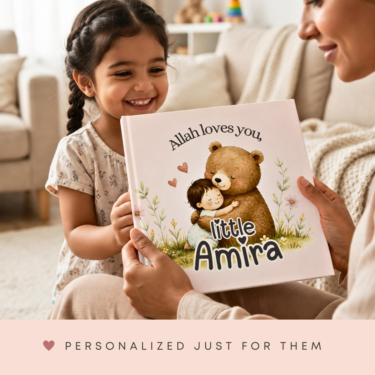 Personalized Islamic Storybook for Girls - Personalized Baby Book | Baby Shower Keepsake | Custom Baby Book | Eid Gift Girls