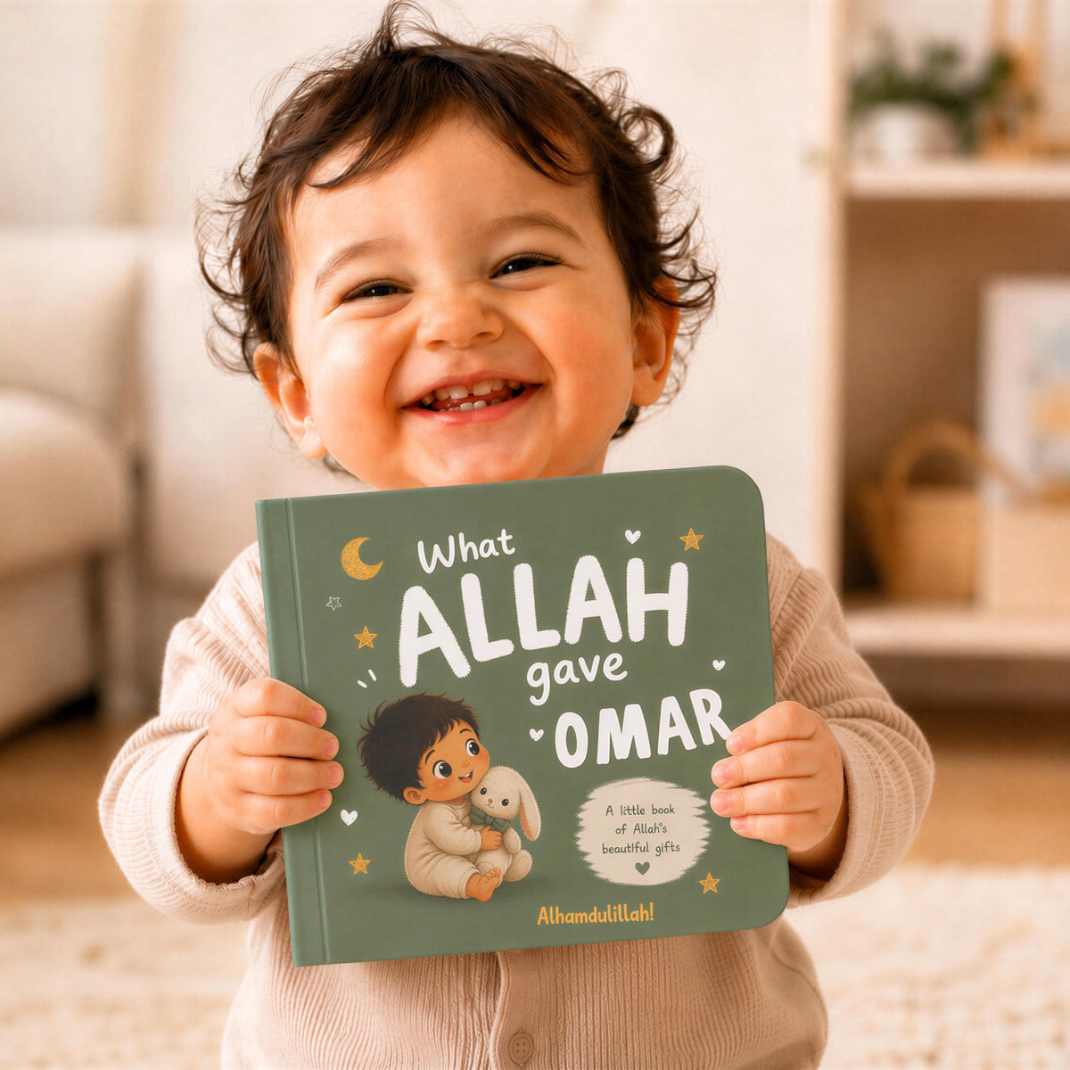 Aqiqah gift - Personalized First Book for Boys | Personalized Board Book | Custom Muslim Baby Gift | Islamic one year old birthday gift