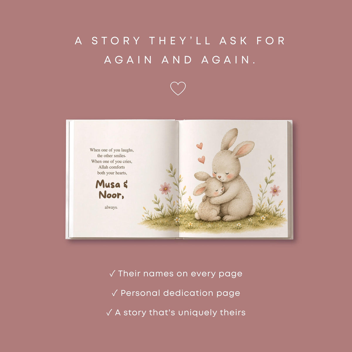 Personalized Islamic Siblings Book | Eid Gifts | Custom Story for Twins | Muslim Baby Gift | Aqiqah