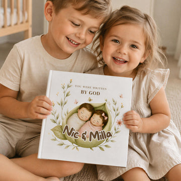 Personalized Sibling Storybook | Baptism Gift for Boys, Girls, Twins