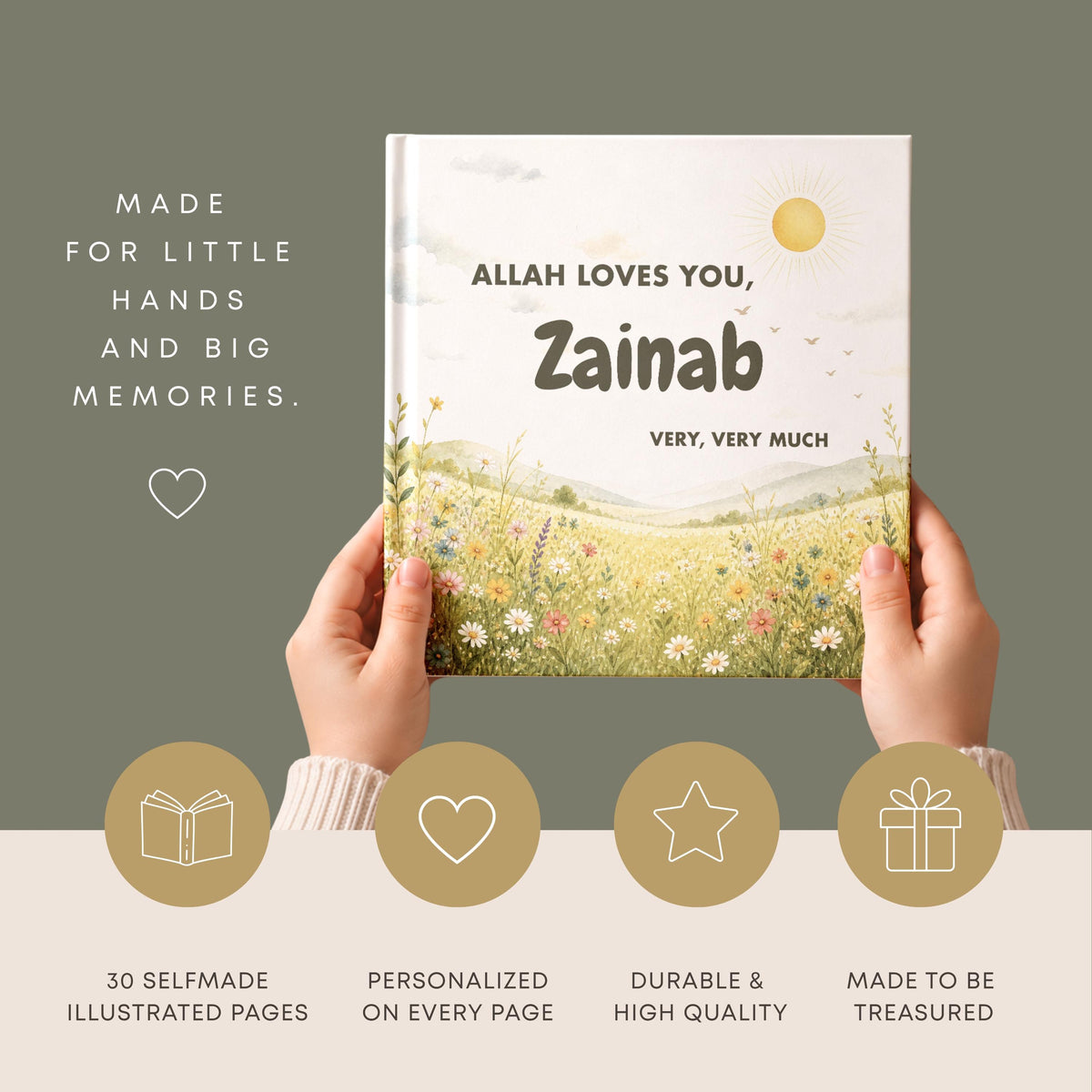 Religious baby gift | Personalized Islamic Baby Storybook - Muslim Baby Gift | First Year Baby Book | Islamic Baby Gifts for Eid