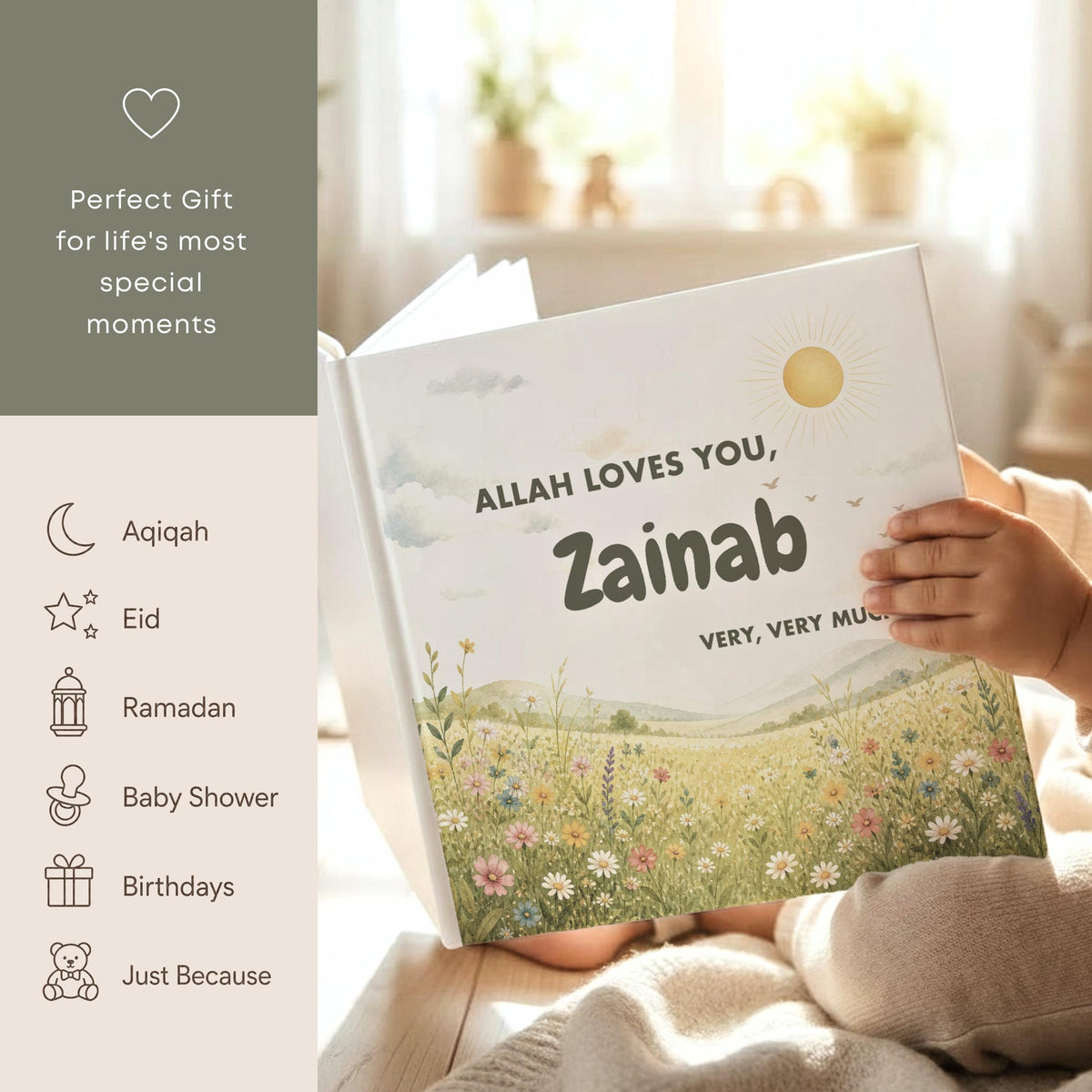 Religious baby gift | Personalized Islamic Baby Storybook - Muslim Baby Gift | First Year Baby Book | Islamic Baby Gifts for Eid