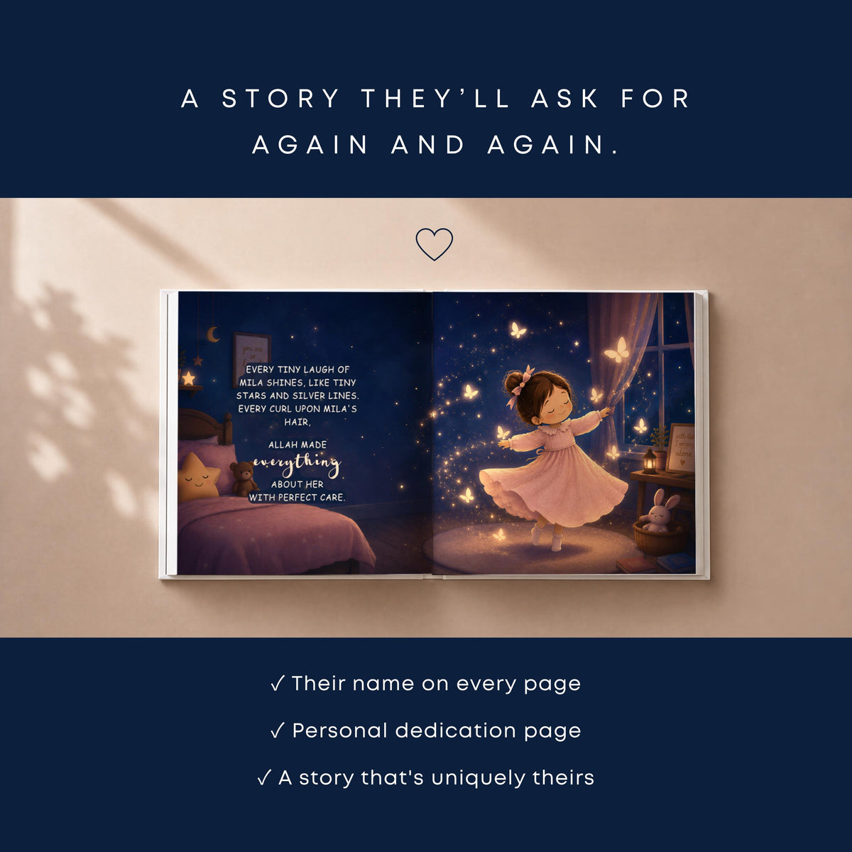 Unique Personalized Islamic Children's Story Book | Rhyming Bedtime Tale | Allah Keepsake | Eid Gift for Girls