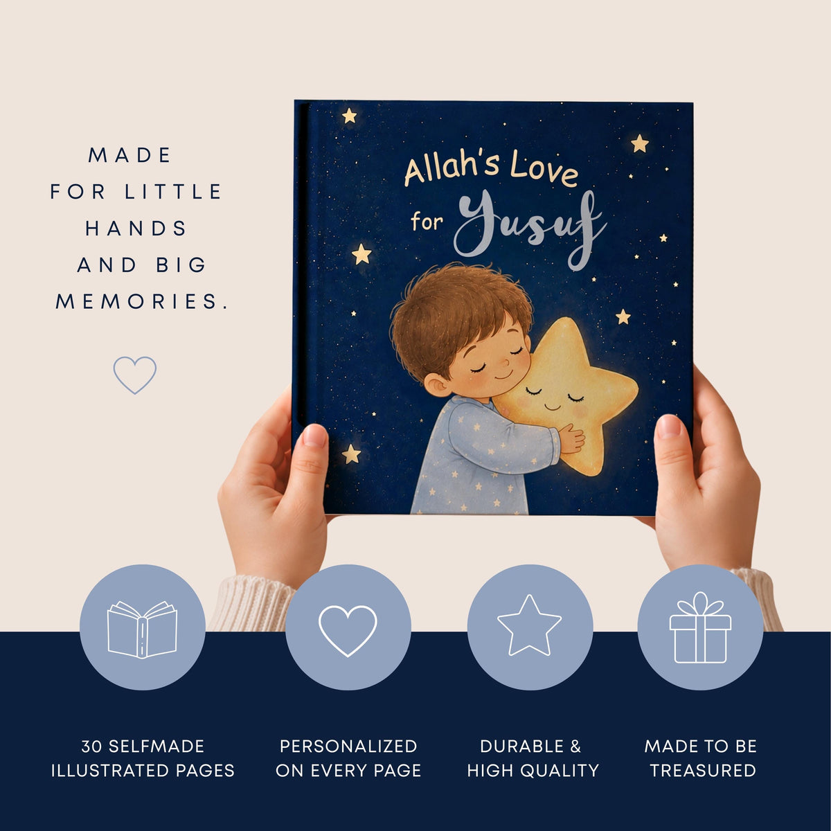 Customized Islamic Story books for Boys | Rhyming Bedtime Tale | Allah Keepsake | Eid Gift for Boys