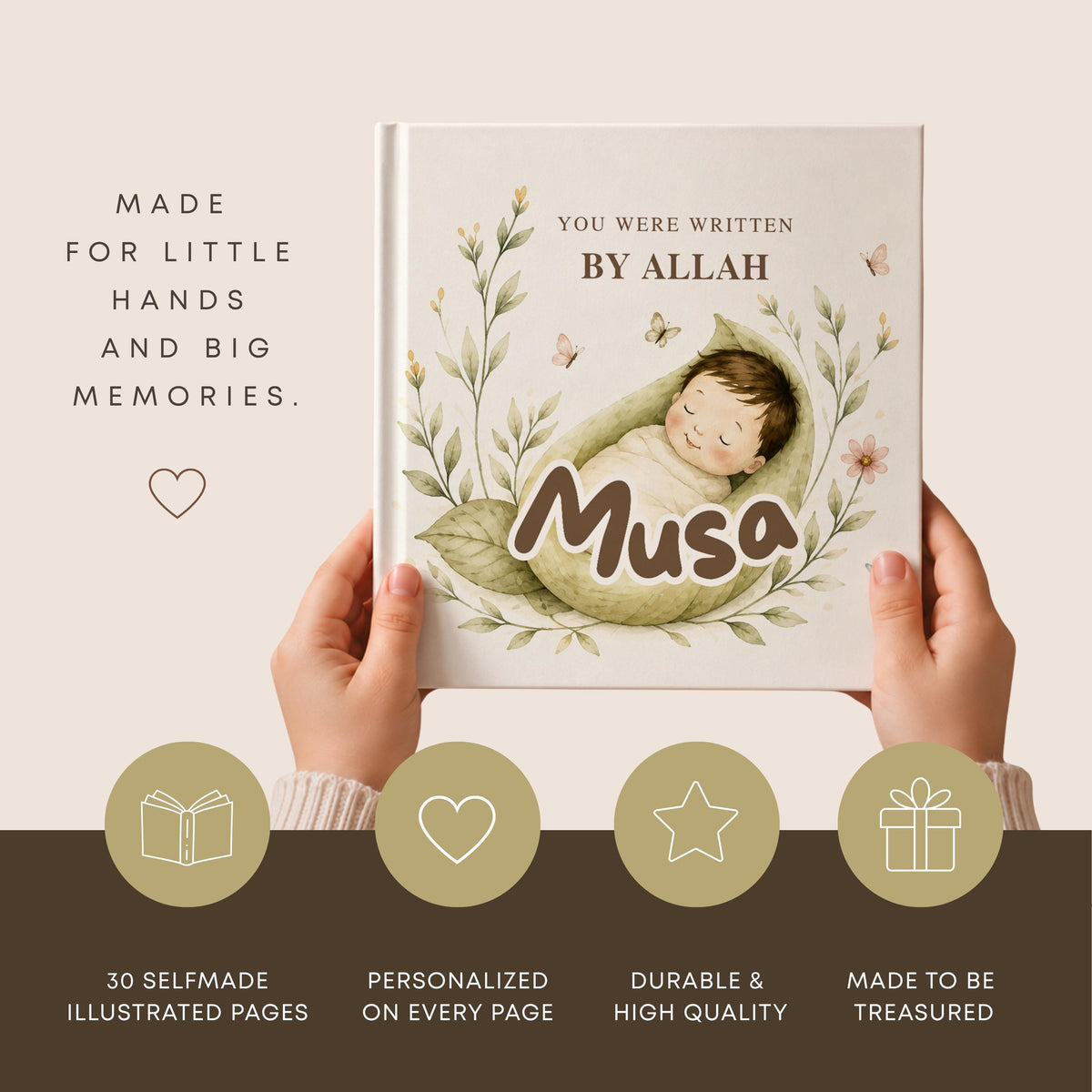 unique baby boy gift - Personalized Muslim Kid's Book - Custom Islamic Storybook for Boys, Keepsake Gift for Him