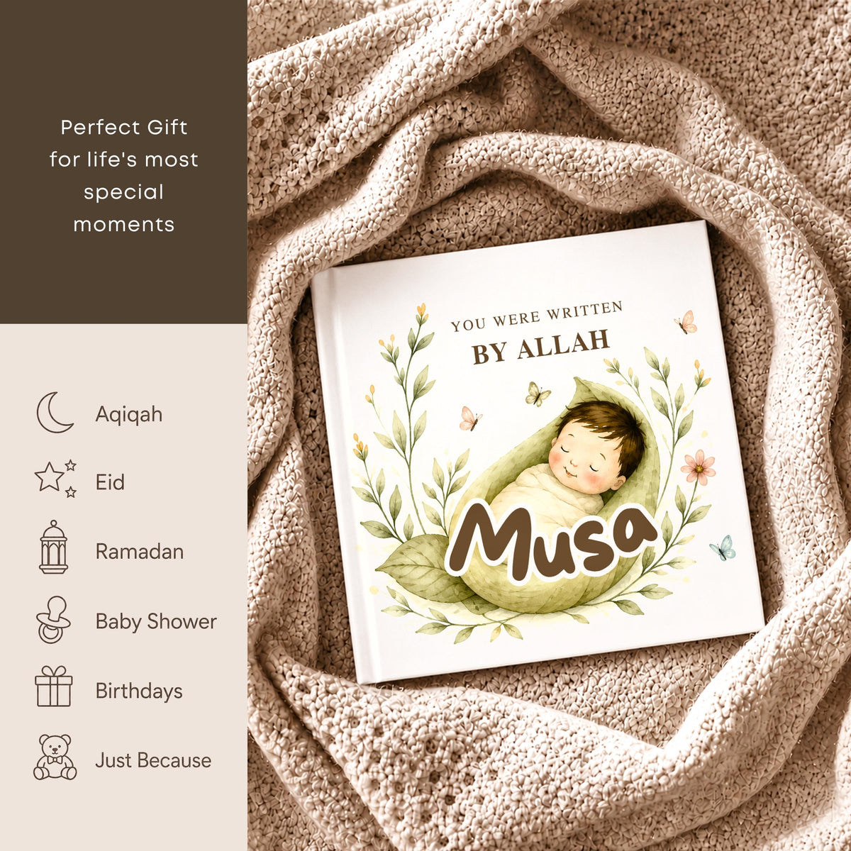 unique baby boy gift - Personalized Muslim Kid's Book - Custom Islamic Storybook for Boys, Keepsake Gift for Him