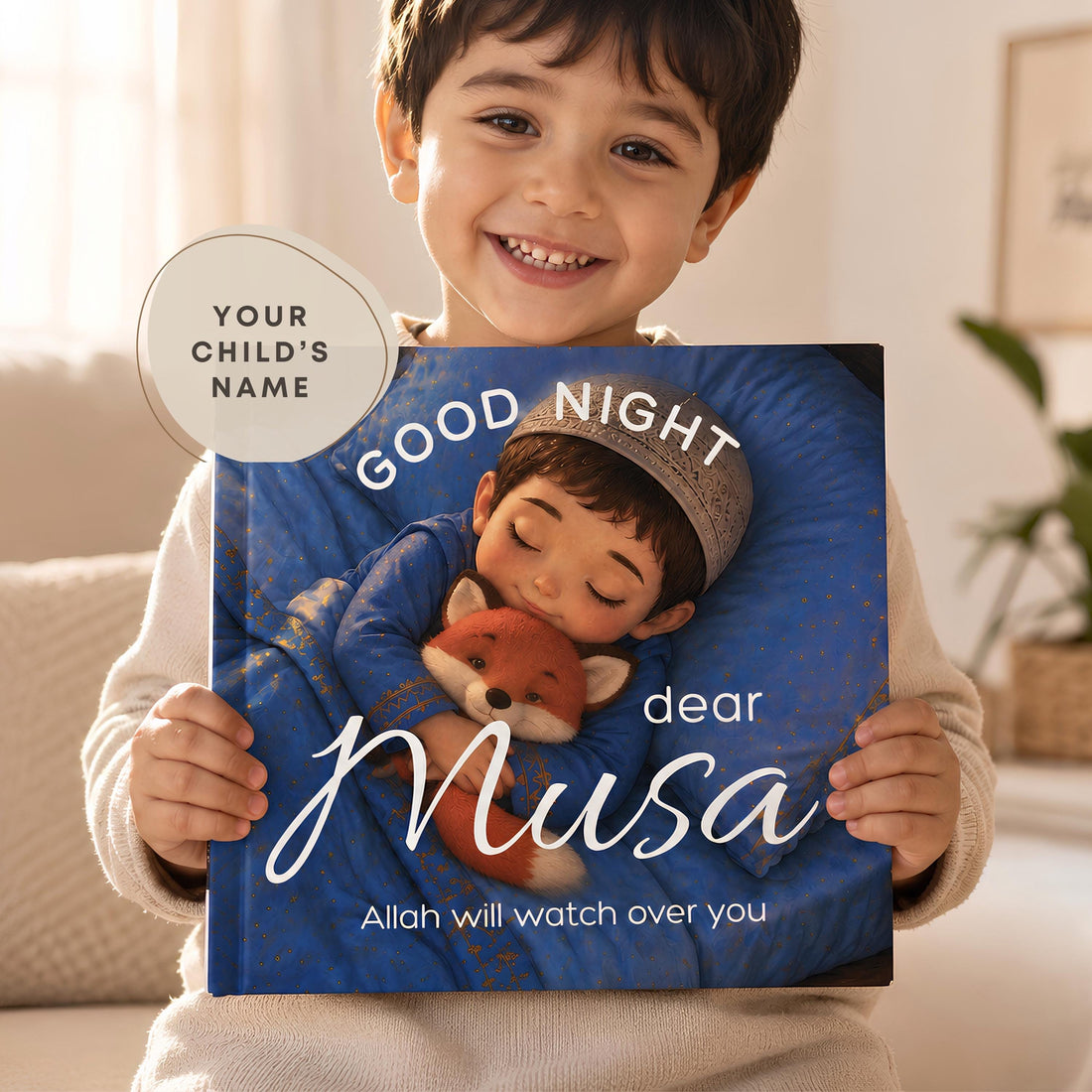 Unique baby boy gift | Personalized muslim story book | Custom ramadan baby book for Boy - Islamic Bedtime Keepsake Eid Gift