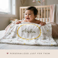 personalized Aqiqah Keepsake | custom islamic baby name blanket | Unique Gift for Newborn muslim baby