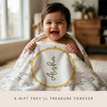 personalized Aqiqah Keepsake | custom islamic baby name blanket | Unique Gift for Newborn muslim baby